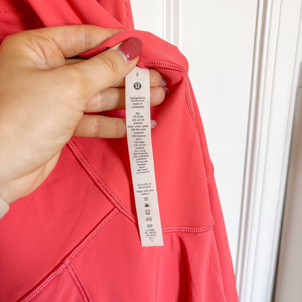 Lululemon Court Crush Tennis Dress Pale Raspberry - Picture 3 of 7